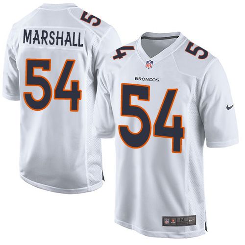 Nike Broncos #54 Brandon Marshall White Men's Stitched NFL Game Event Jersey